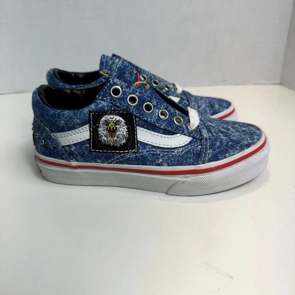 Vans Unisex Youth Old Skool Shoe Cobra Kai Multi/True White Size 11.5 UY NEW - Picture 8 of 10